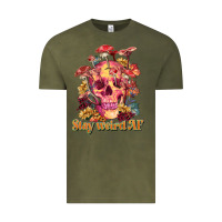 Vintage Olive stay weird af Vintage Tee - RanaPortraitStore