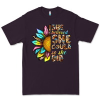 Plum she believed she could so she did Premium Tee - NancyCooperArtShop
