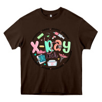 Chocolate Brown x ray tech Heavy Core Tee - MaliasSmallBusiness