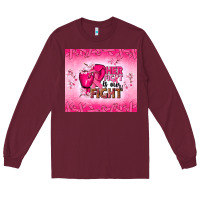 Burgundy Her fight is our fight Long Sleeve Tee - NancyCooperArtShop