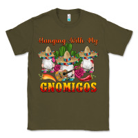 Army Green hanging with gnomigos Classic Tee - Artiststas