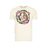 Vintage Arctic Bunny Face With Floral Wreath Vintage Tee - RanaPortraitStore