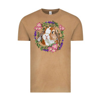 Vintage Camel Bunny Face With Floral Wreath Vintage Tee - RanaPortraitStore