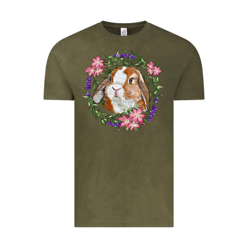 Bunny Face With Floral Wreath Vintage Tee by RanaPortraitStore | Teevron
