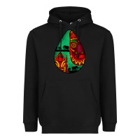 Black african masks teardrop  3 Heavyweight Hoodie - BundleAndBundleShop