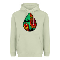 Matcha african masks teardrop  3 Heavyweight Hoodie - BundleAndBundleShop