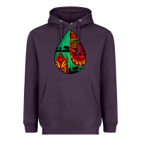Plum african masks teardrop  3 Heavyweight Hoodie - BundleAndBundleShop