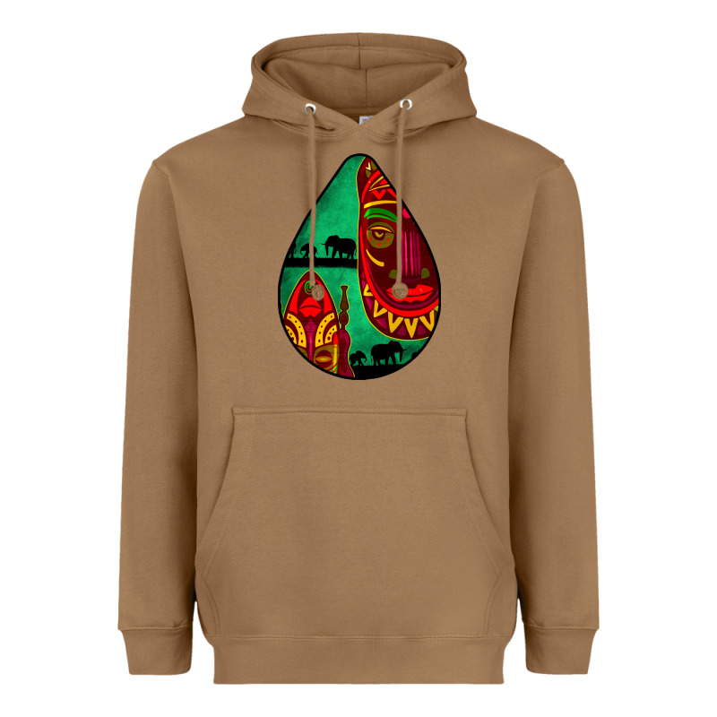 African Masks Teardrop  3 Heavyweight Hoodie by BundleAndBundleShop | Teevron