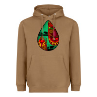 Toasted Coconut african masks teardrop  3 Heavyweight Hoodie - BundleAndBundleShop