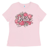 Bubblegum Pink bride Ladies Tee - MaliasSmallBusiness