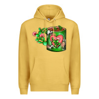 Antique Gold Cactus Coffee cup Premium Hoodie - FaDigitalArtStudio
