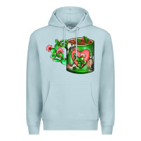 Blue Mist Cactus Coffee cup Premium Hoodie - FaDigitalArtStudio