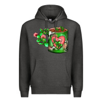 Charcoal Heather Cactus Coffee cup Premium Hoodie - FaDigitalArtStudio