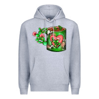 Heather Grey Cactus Coffee cup Premium Hoodie - FaDigitalArtStudio
