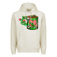 Oatmeal Heather Cactus Coffee cup Premium Hoodie - FaDigitalArtStudio