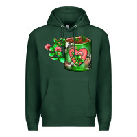Sports Green Cactus Coffee cup Premium Hoodie - FaDigitalArtStudio