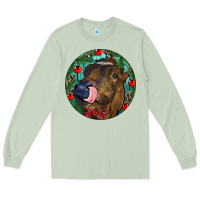 Matcha Longhorn Cow Christmas Long Sleeve Tee - RanaPortraitStore