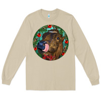 Mushroom Longhorn Cow Christmas Long Sleeve Tee - RanaPortraitStore