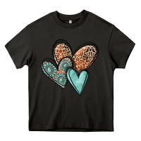 Asphalt western love hearts Heavy Core Tee - MaliasSmallBusiness