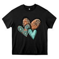 Black western love hearts Heavy Core Tee - MaliasSmallBusiness