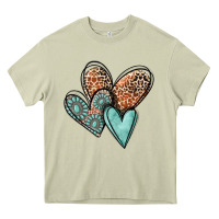 Mossy western love hearts Heavy Core Tee - MaliasSmallBusiness