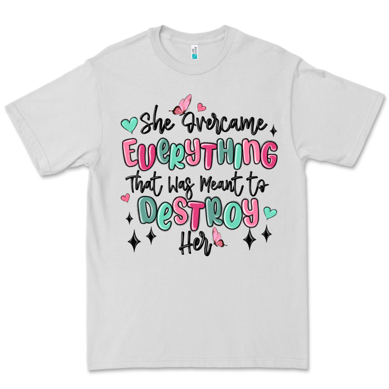 She Overcame Everything That Was Meant To Destroy Premium Tee by MaliasSmallBusiness | Teevron