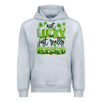 Heather Grey not lucky just really blessed Urban Hoodie - Artiststas
