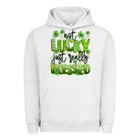 Pigment Lunar Rock not lucky just really blessed Urban Hoodie - Artiststas