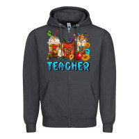 Smoke Teacher Coffee Cups Zipper Hoodie - FaDigitalArtStudio