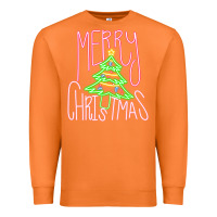 Carrot Merry Neon Christmas Premium Sweatshirt - CowhideDigitalArt