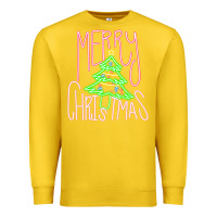 Lemon Merry Neon Christmas Premium Sweatshirt - CowhideDigitalArt