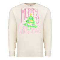 Sandshell Merry Neon Christmas Premium Sweatshirt - CowhideDigitalArt