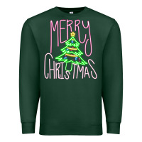 Sports Green Merry Neon Christmas Premium Sweatshirt - CowhideDigitalArt