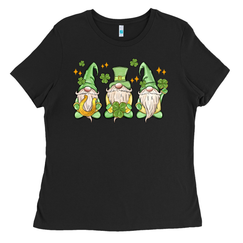 St. Patrick's Day Gnomes Ladies Tee by MaliasSmallBusiness | Teevron