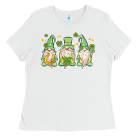 White st. patrick's day gnomes Ladies Tee - MaliasSmallBusiness