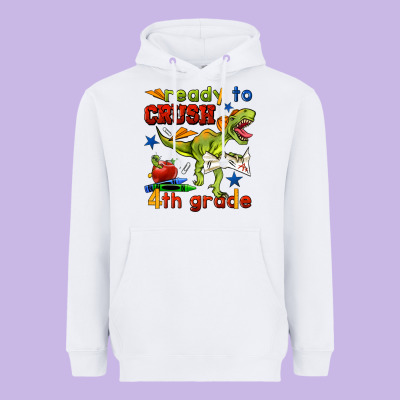 Ready To Crush 4th Grade Heavyweight Hoodie Designed By Bundleandbundleshop