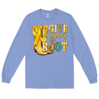 Give Cancer The Boot Childhood Cancer Long Sleeve Tee | Teevron