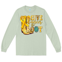Matcha Give Cancer the boot Childhood Cancer Long Sleeve Tee - NancyCooperArtShop