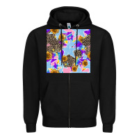 Black stars and sunflowers seamless pattern Zipper Hoodie - FaDigitalArtStudio