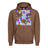 Chestnut stars and sunflowers seamless pattern Zipper Hoodie - FaDigitalArtStudio
