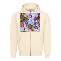 Sandshell stars and sunflowers seamless pattern Zipper Hoodie - FaDigitalArtStudio