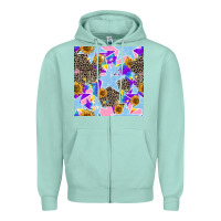 Seafoam stars and sunflowers seamless pattern Zipper Hoodie - FaDigitalArtStudio