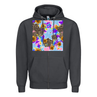 Smoke stars and sunflowers seamless pattern Zipper Hoodie - FaDigitalArtStudio