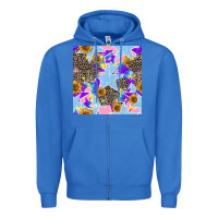 True Royal stars and sunflowers seamless pattern Zipper Hoodie - FaDigitalArtStudio
