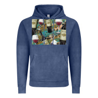 Vintage Denim California Wine with Leopard Background Vintage Hoodie - Bettercallsaul