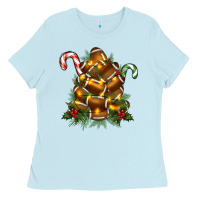 Baby Blue football tree christmas Ladies Tee - RanaPortraitStore