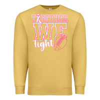 Antique Gold Together WE Fight Premium Sweatshirt - CowhideDigitalArt