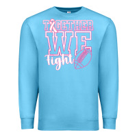 Ocean Blue Together WE Fight Premium Sweatshirt - CowhideDigitalArt
