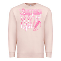 Pale Pink Together WE Fight Premium Sweatshirt - CowhideDigitalArt