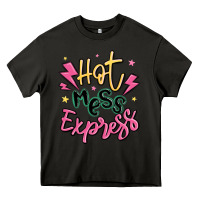 Asphalt hot mess express Heavy Core Tee - MaliasSmallBusiness